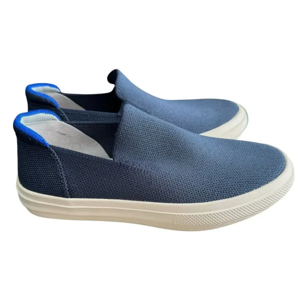 Rothy's Original‎ Slip On Sneakers Women 5.5 Navy Comfort Lightweight Casual